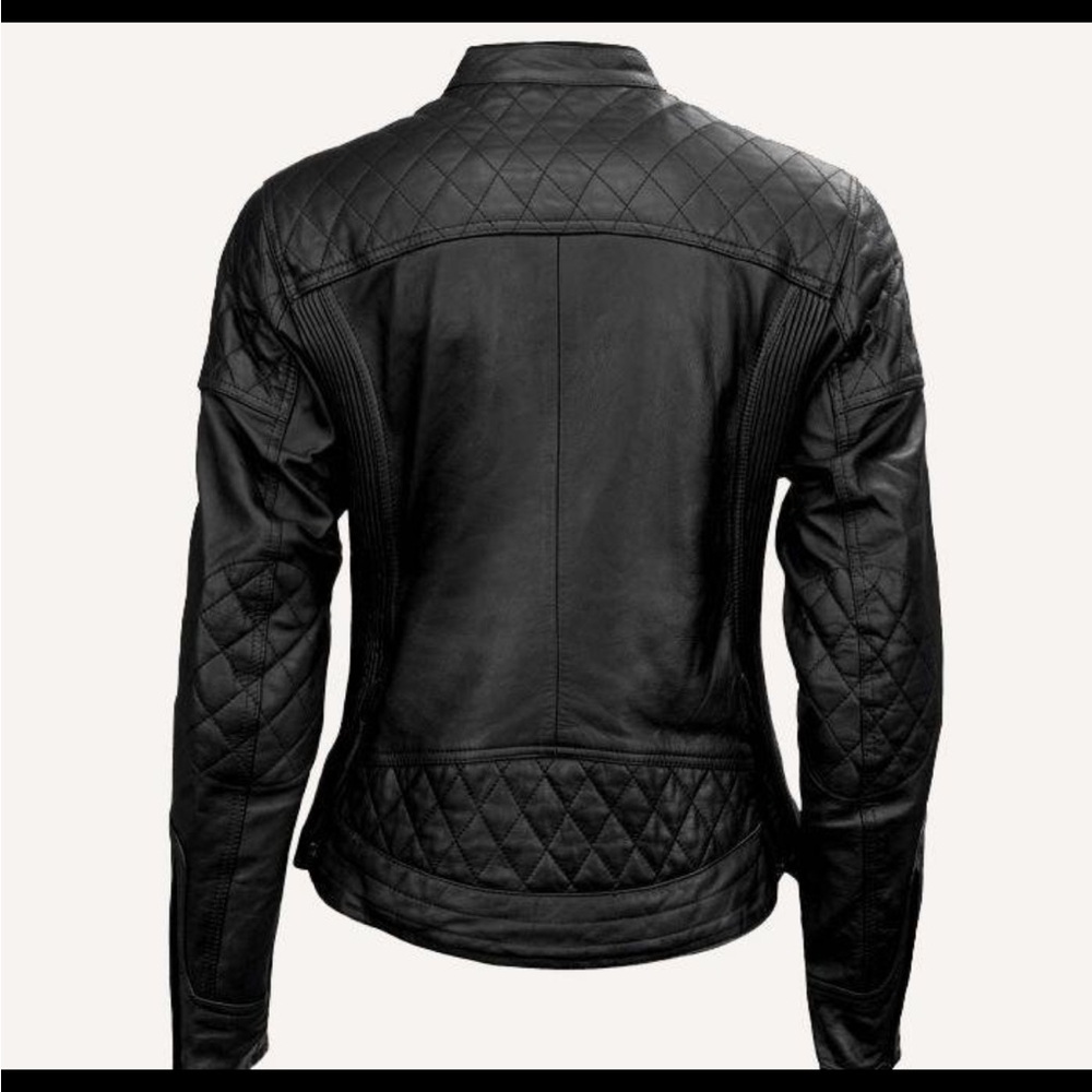 Black Quilted Leather Jacket